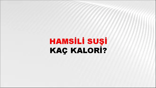 Hamsili Suşi Hamsili Suşi