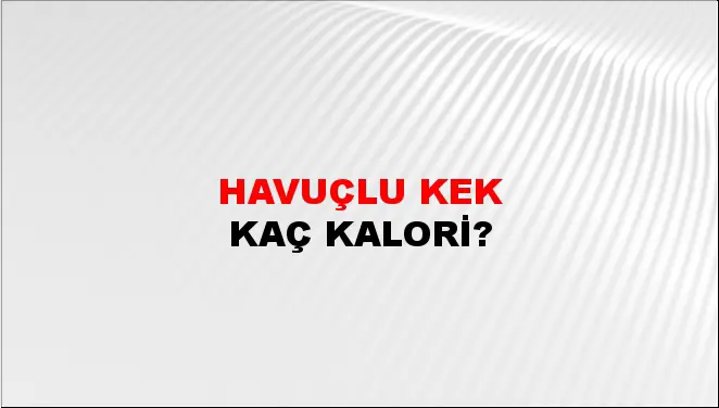 Havuçlu Kek