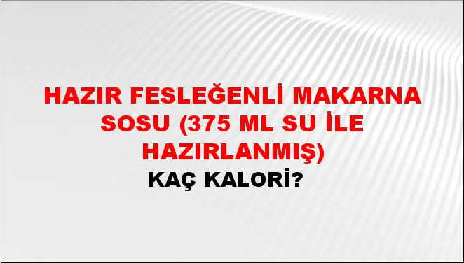 Hazır Fesleğenli Makarna Sosu (375 ml su ile hazırlanmış) Hazır Fesleğenli Makarna Sosu (375 ml su ile hazırlanmış)