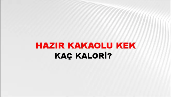 Hazır Kakaolu Kek Hazır Kakaolu Kek