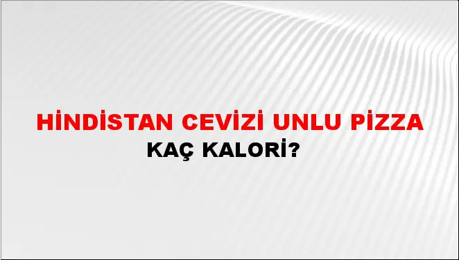 Hindistan Cevizi Unlu Pizza