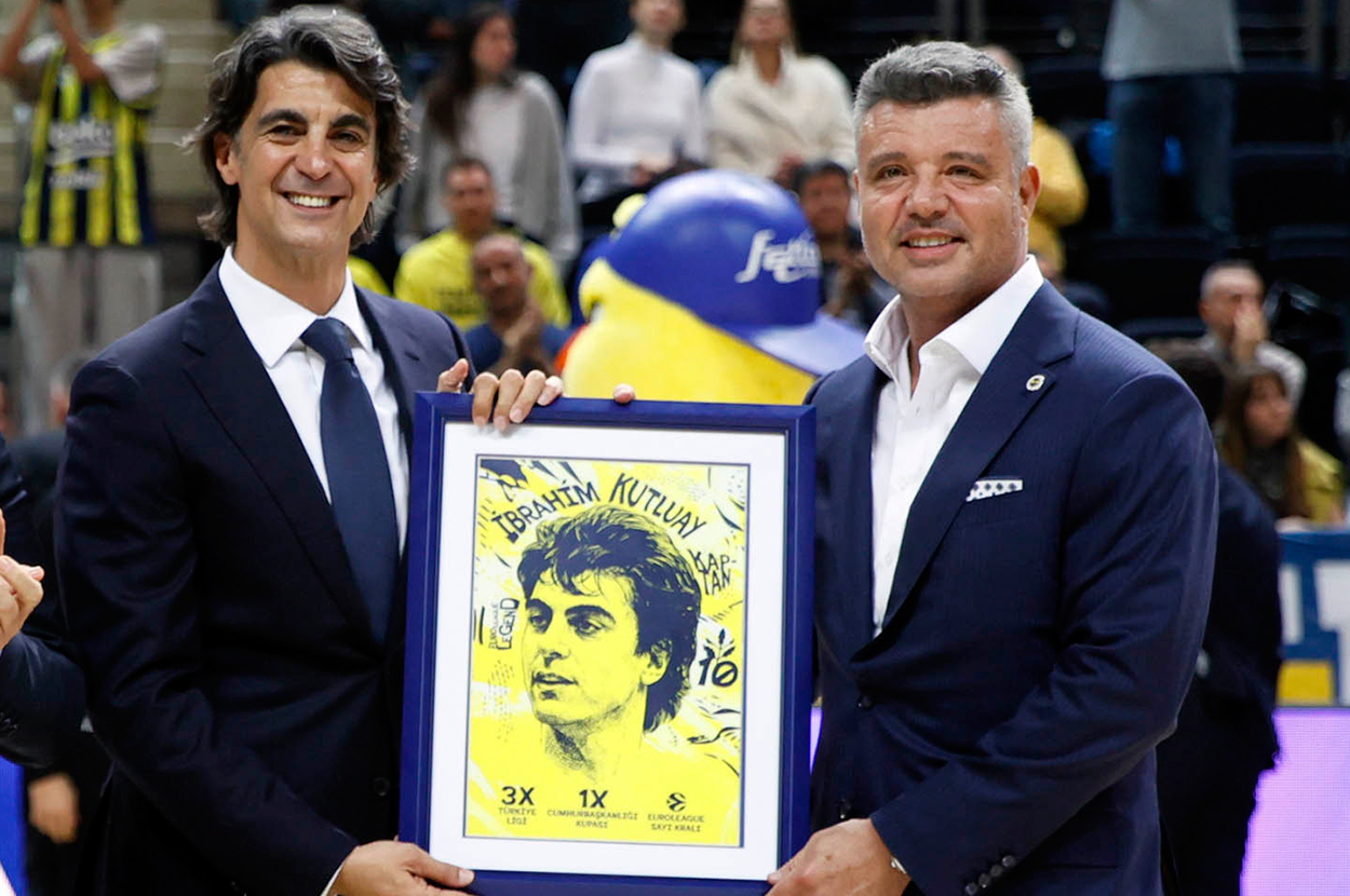 Fenerbahçe'den efsanesine büyük onur: İbrahim Kutluay, Ülker Spor ve Etkinlik Salonu'nda ölümsüzleştirildi