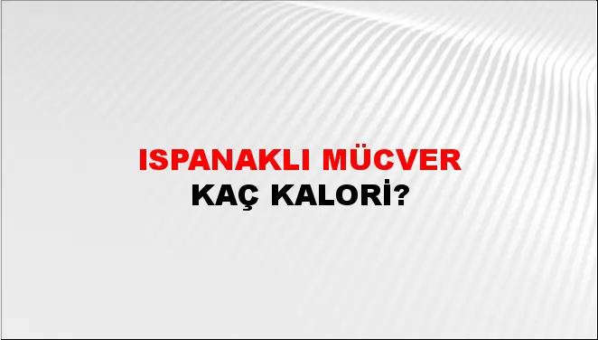 Ispanaklı Mücver Ispanaklı Mücver