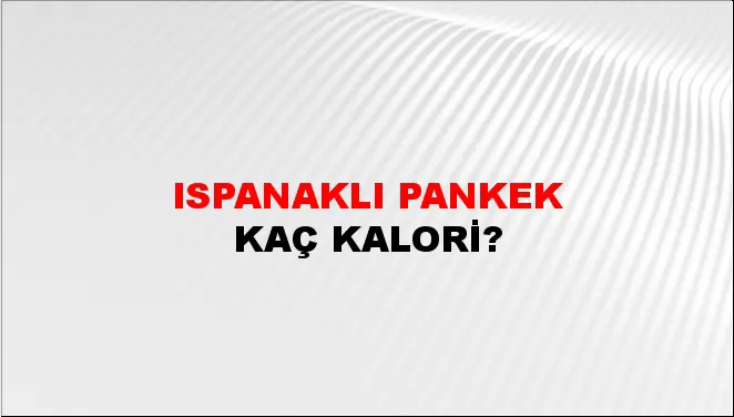 Ispanaklı Pankek Ispanaklı Pankek
