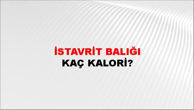 İstavrit Balığı