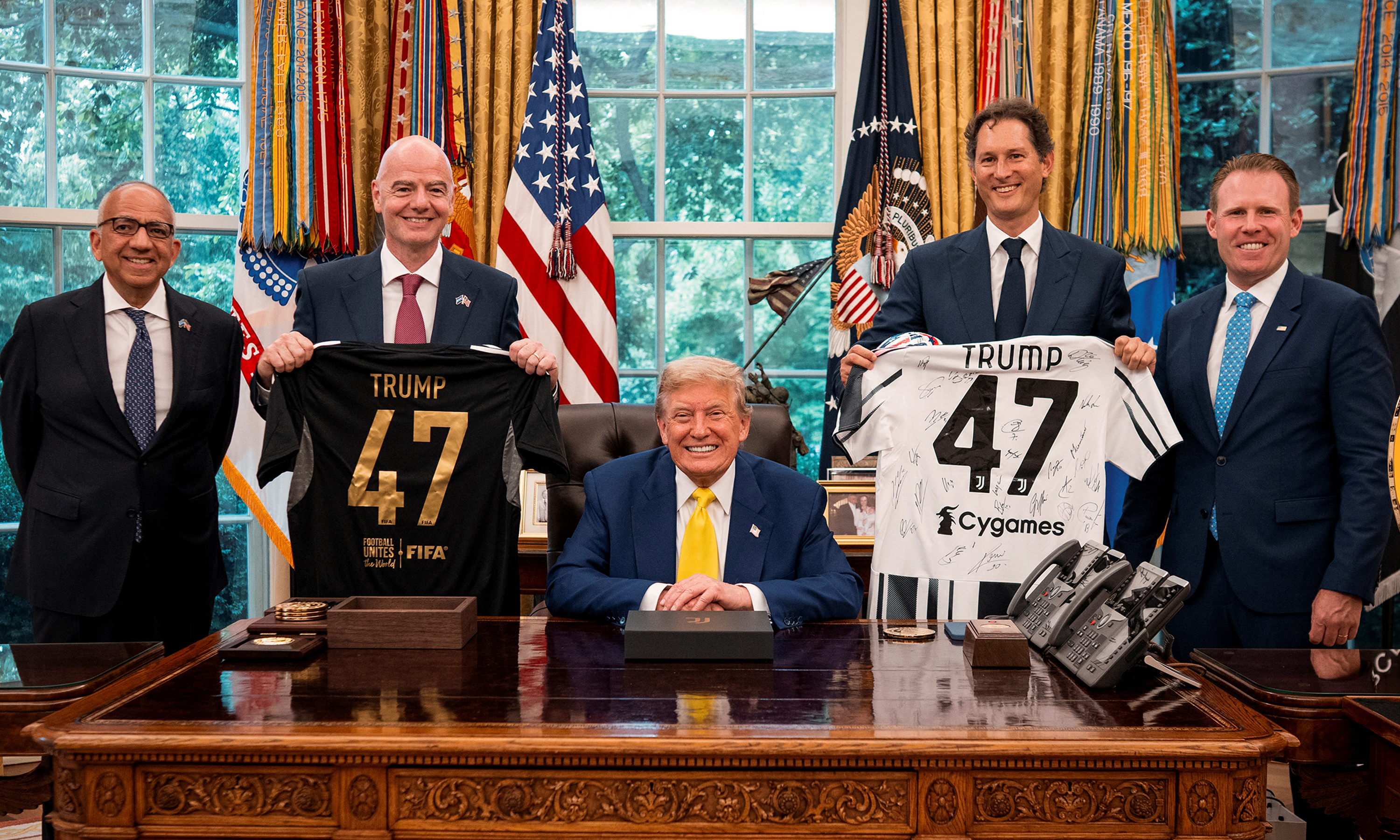 Juventus, Donald Trump'ı Beyaz Saray'da ziyaret etti