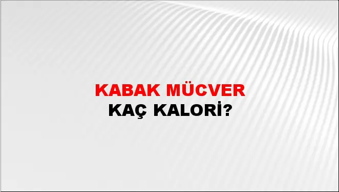 Kabak Mücver