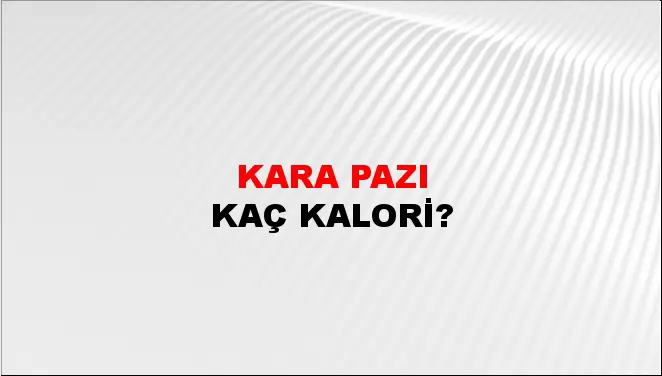 Kara Pazı Kara Pazı