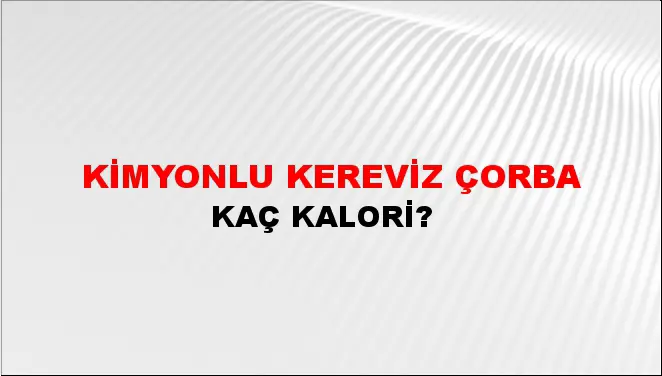 Kimyonlu Kereviz Çorba