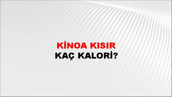 Kinoa Kısır