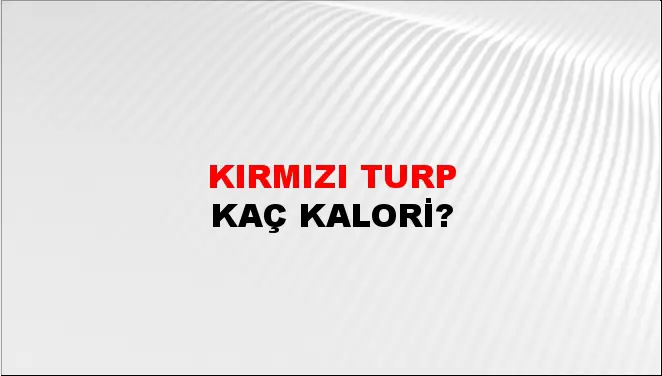 Kırmızı Turp