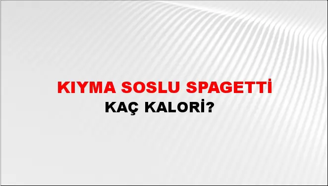 Kıyma Soslu Spagetti Kıyma Soslu Spagetti