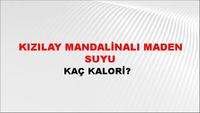 Kızılay Mandalinalı Maden Suyu Kızılay Mandalinalı Maden Suyu