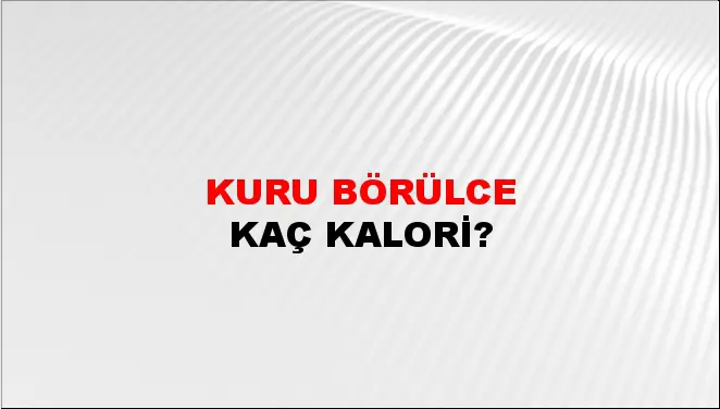Kuru Börülce