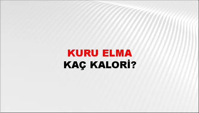 Kuru Elma