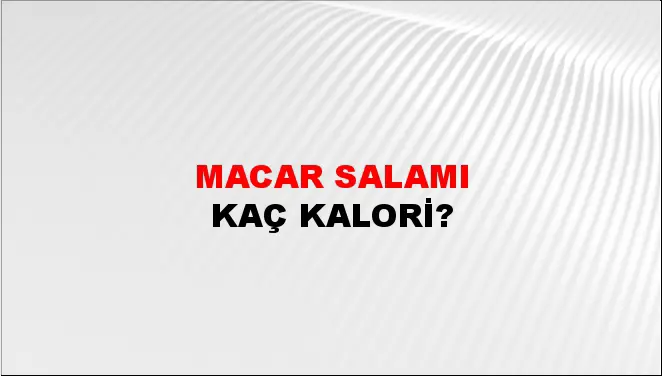 Macar Salamı Macar Salamı