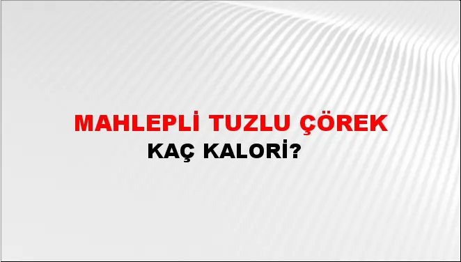 Mahlepli Tuzlu Çörek