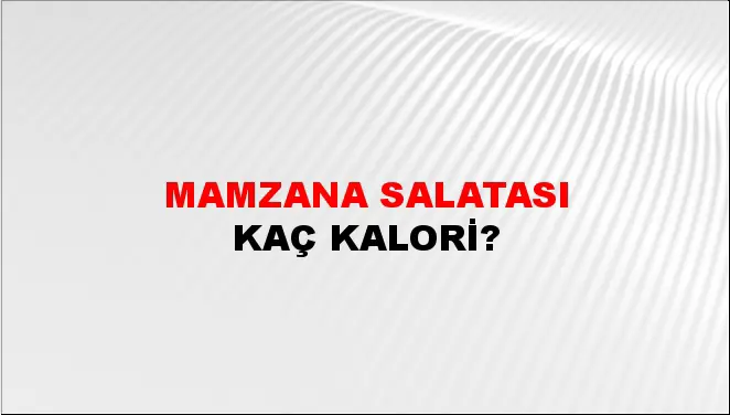 Mamzana Salatası