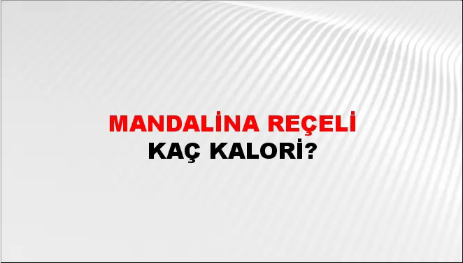Mandalina Reçeli