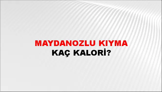 Maydanozlu Kıyma