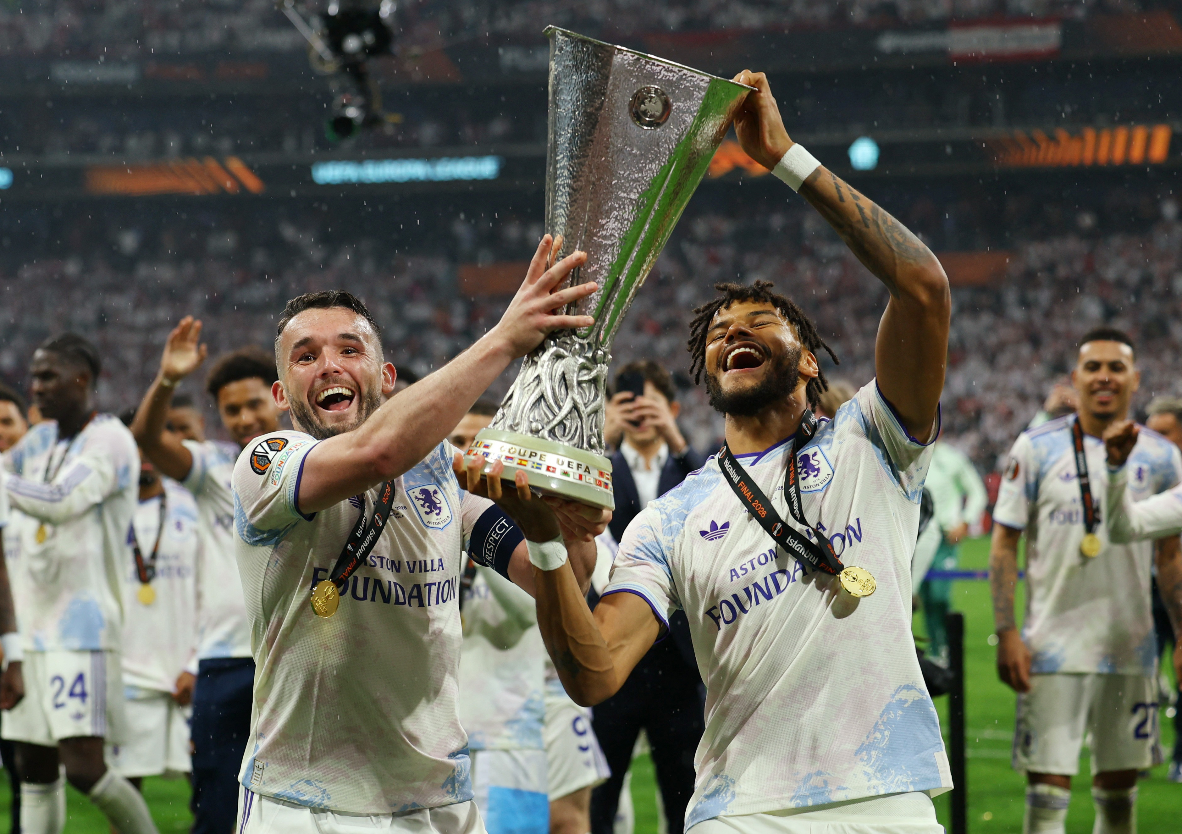 Aston Villa'lı oyuncuların şampiyonluk coşkusu: 