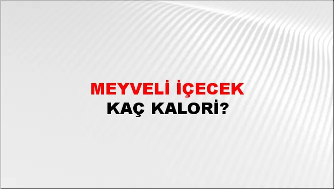 Meyveli İçecek Meyveli İçecek