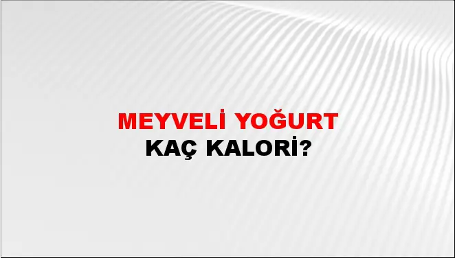 Meyveli Yoğurt