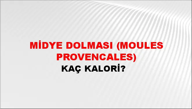 Midye Dolması (Moules provencales)