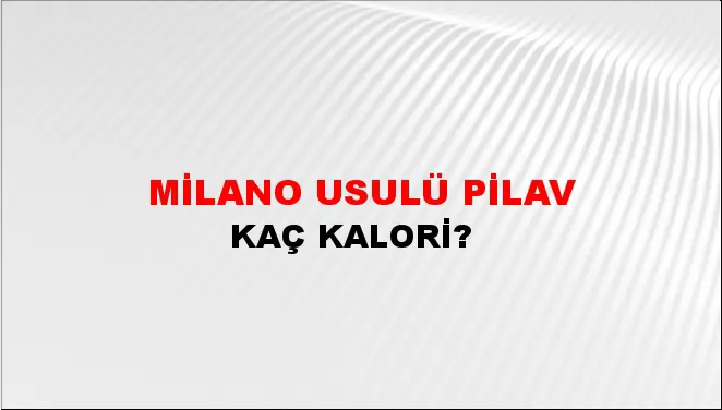 Milano Usulü Pilav Milano Usulü Pilav