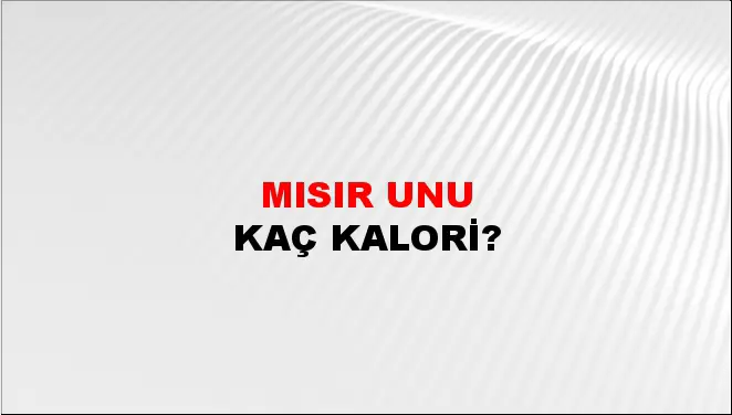 Mısır Unu Mısır Unu