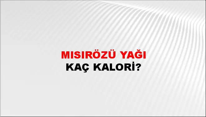 Mısırözü Yağı