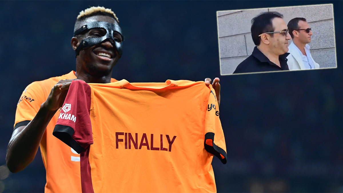 Galatasaray'ın İtalya'daki Osimhen temaslarından ilk görüntü: Ayaküstü açıklama geldi