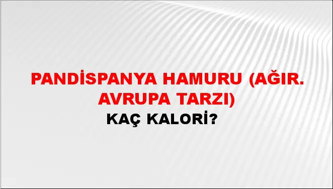 Pandispanya Hamuru (Ağır. avrupa tarzı)