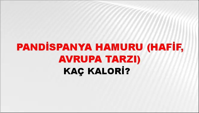 Pandispanya Hamuru (Hafif, avrupa tarzı) Pandispanya Hamuru (Hafif, avrupa tarzı)