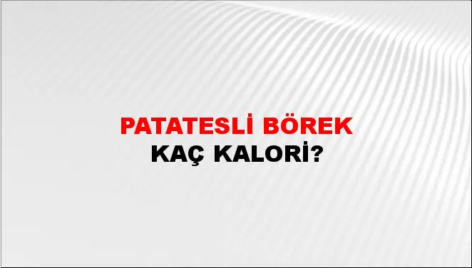 Patatesli Börek Patatesli Börek