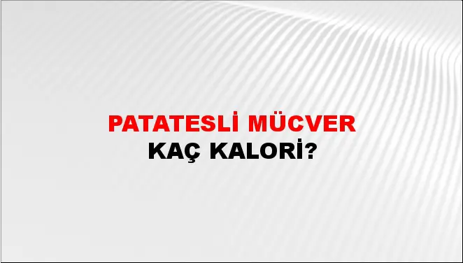 Patatesli Mücver Patatesli Mücver