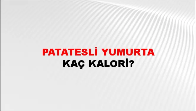 Patatesli Yumurta Patatesli Yumurta