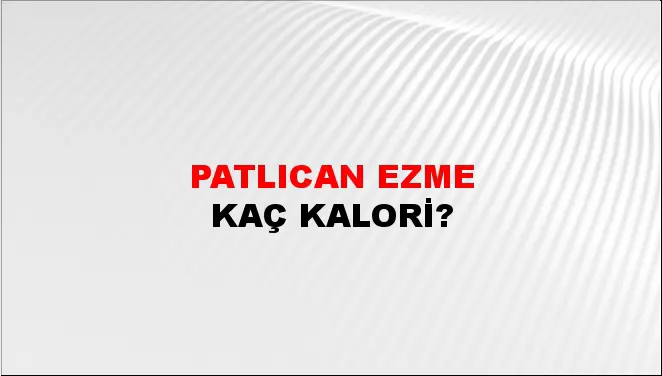 Patlıcan Ezme Patlıcan Ezme