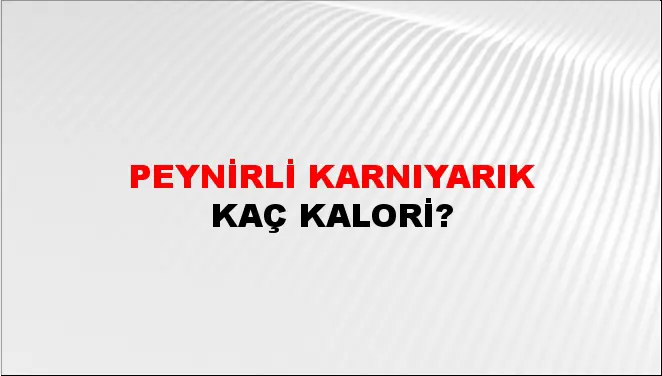 Peynirli Karnıyarık