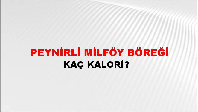 Peynirli Milföy Böreği
