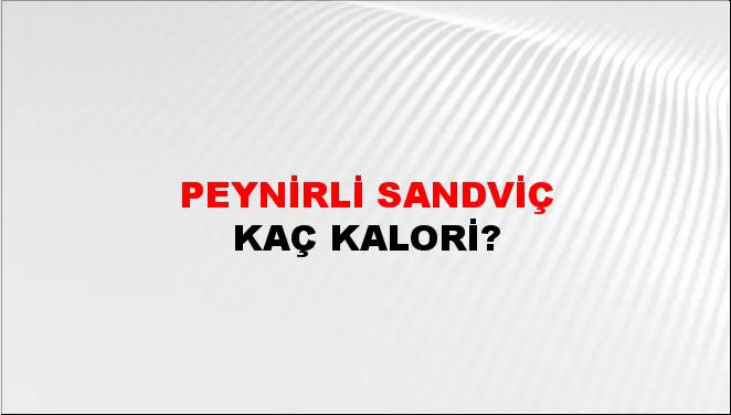 Peynirli Sandviç Peynirli Sandviç
