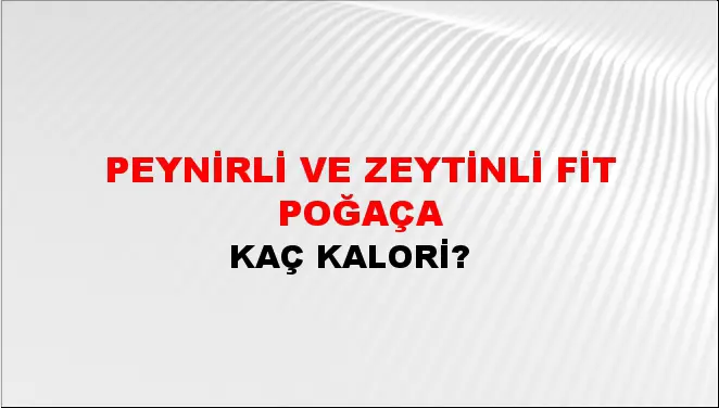Peynirli Ve Zeytinli Fit Poğaça