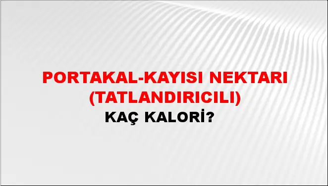 Portakal-kayısı Nektarı (Tatlandırıcılı)