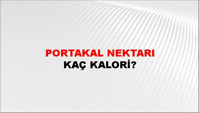 Portakal Nektarı Portakal Nektarı