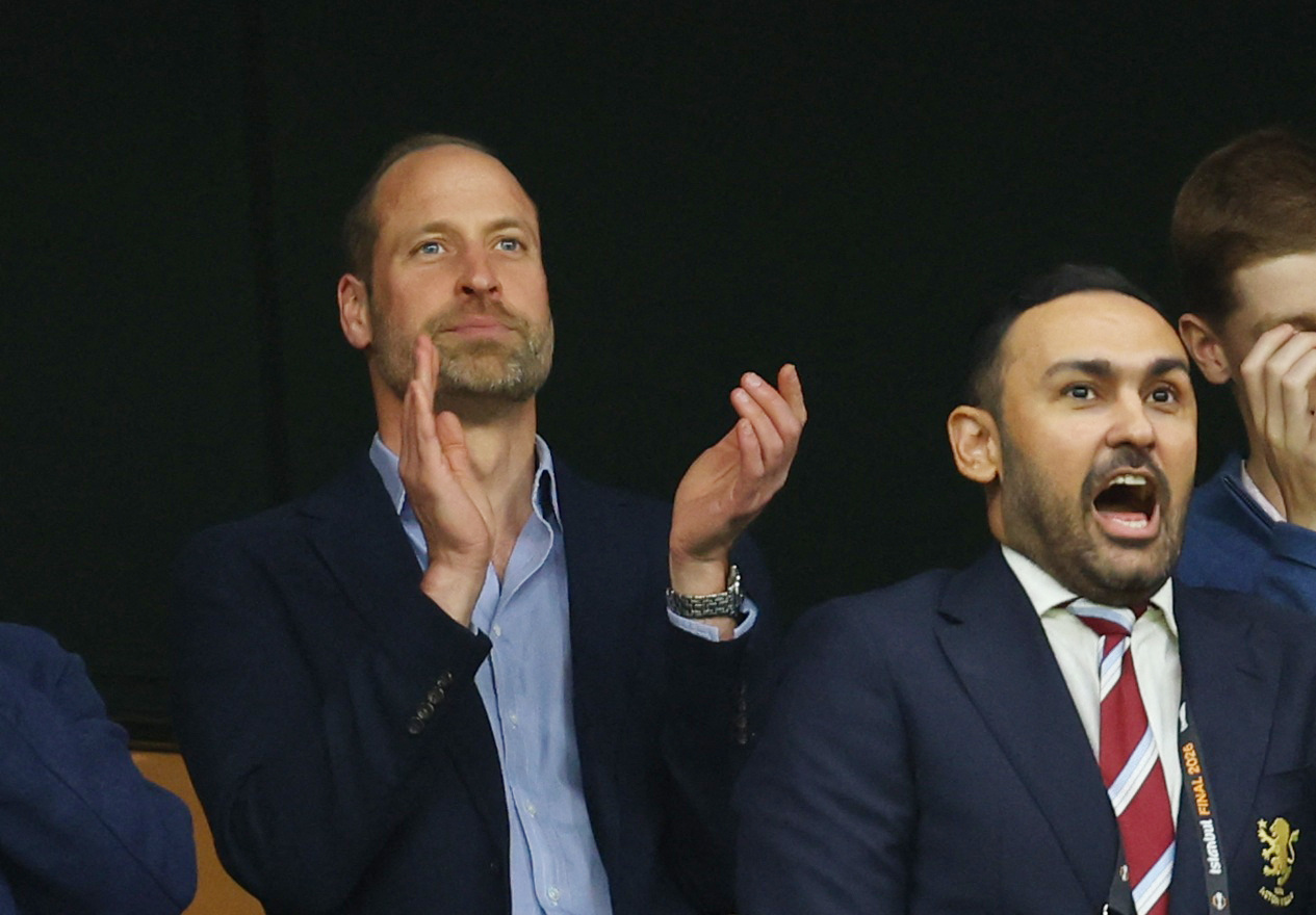 UEFA Avrupa Ligi finalini Beşiktaş Park'ta izleyen Prens William'dan Aston Villa'ya tebrik
