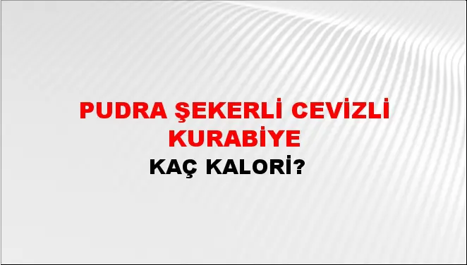 Pudra Şekerli Cevizli Kurabiye