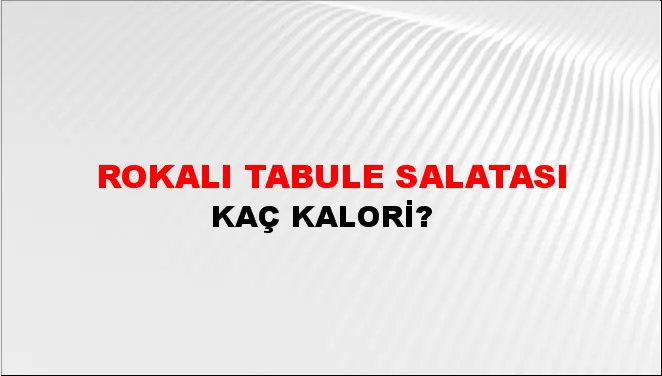 Rokalı Tabule Salatası Rokalı Tabule Salatası