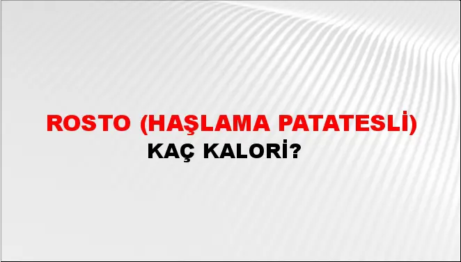 Rosto (Haşlama patatesli)