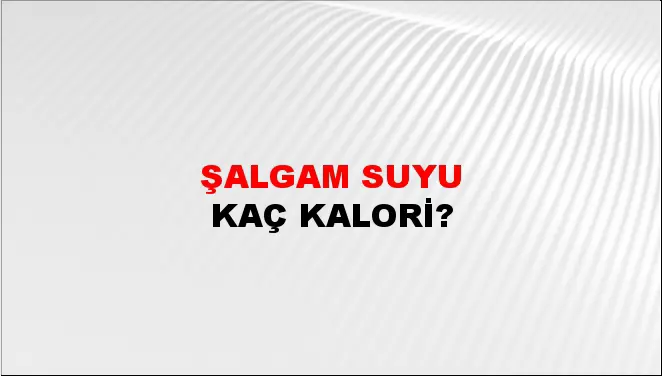 Şalgam Suyu