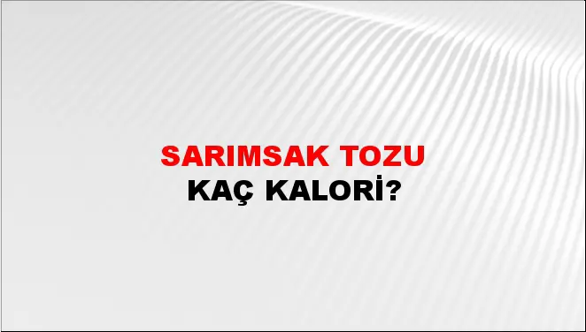 Sarımsak Tozu